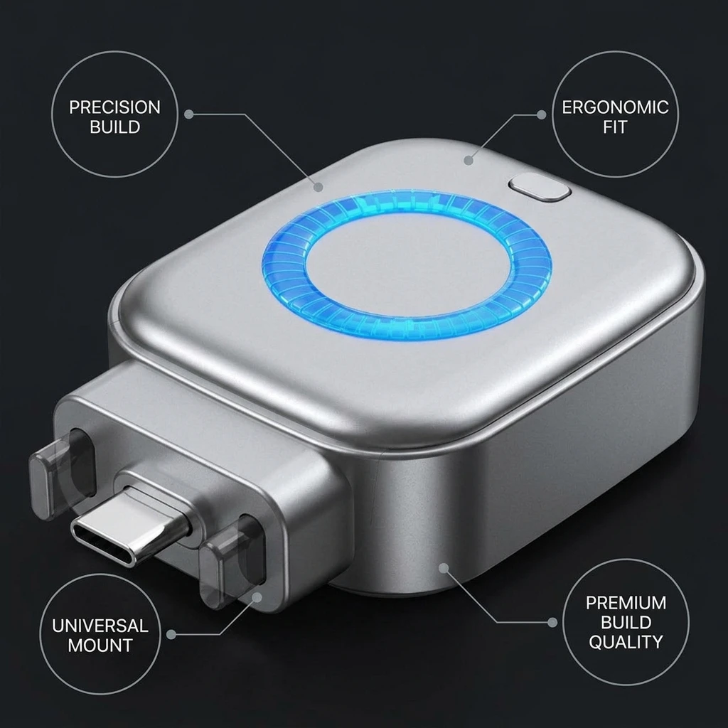 Smart Auto Disconnect Type C Adapter 140W Fast Charger Protector With LED Status Ring For all Phone Laptop Tablet