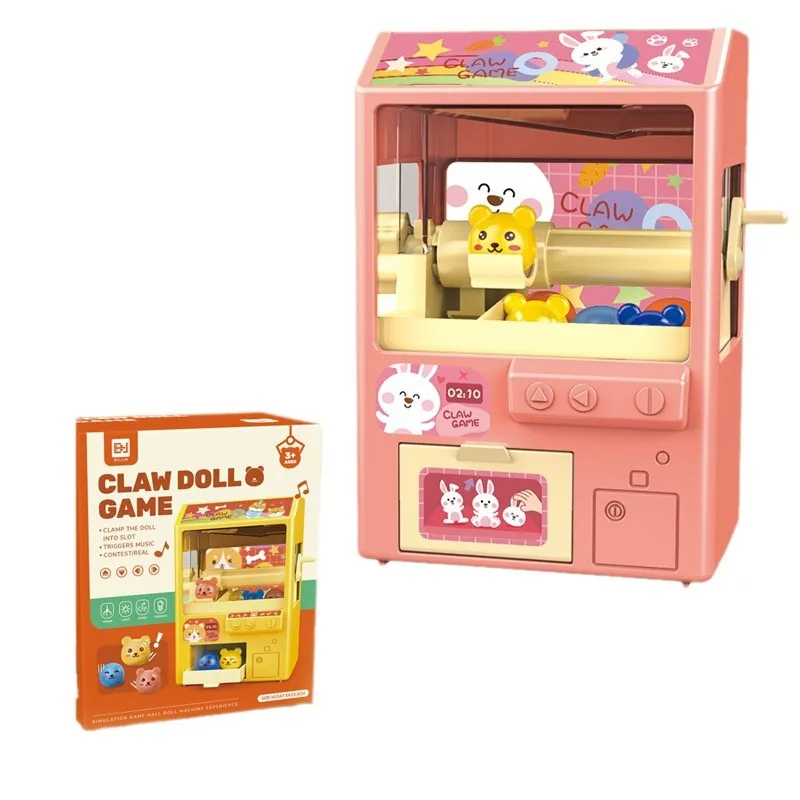 Children's Mini Clip Doll Grabbing Machine Toy Candy Twisted Egg Play Home Birthday Gift Small Home Doll