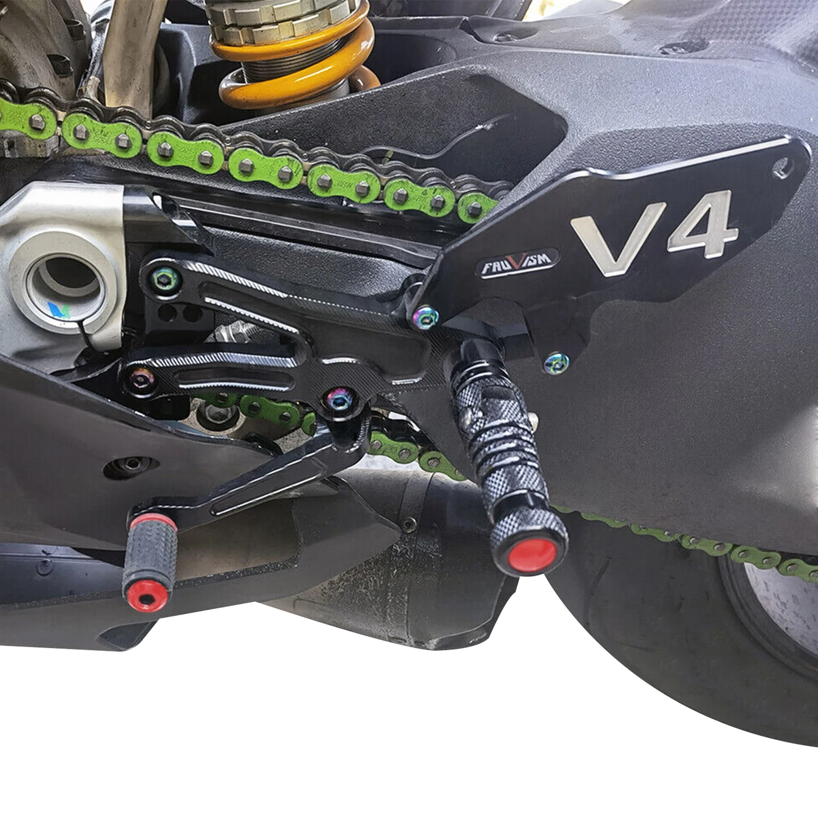 Moto Regolabile Rearset Poggiapiedi Per Ducati Panigale V4 V4R V4S 2018-2022 2019 2020 Poggiapiedi Pedane Pedane