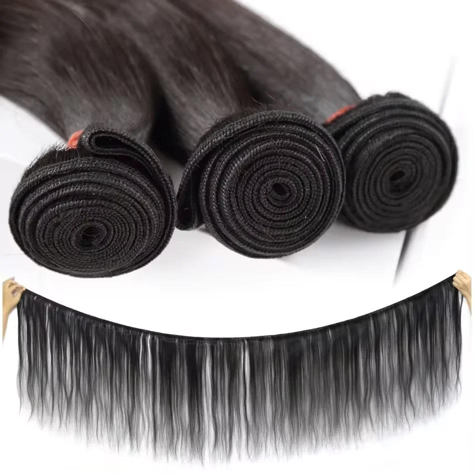 100% pacotes de cabelo humano 38 40 polegadas cor natural perucas retas feixes de cabelo brasileiro longo remy extensões de cabelo 1/3/4 peças