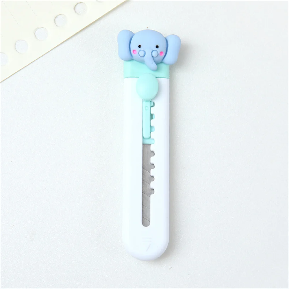 Cute Mini Utility Knife Retractable Portable Letter Opener Kawaii Home Office School Student Art Stationery Cutting Supplies