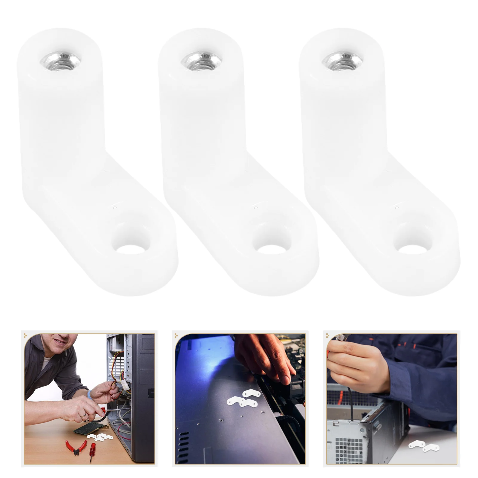 

20pcs Plastic L Feet Material Easy Installation Versatile Use SpaceSaving Design For Shelves Cabinets Workshops Home