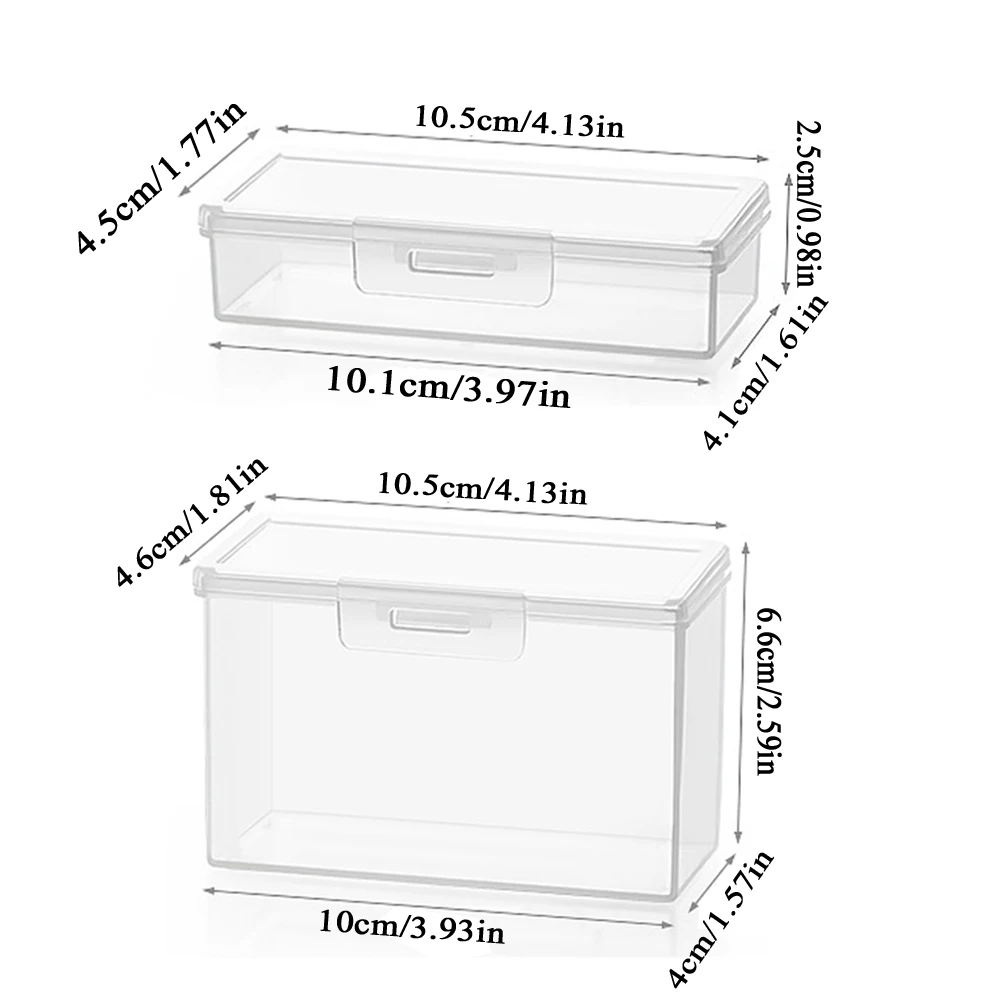 Caja de viaje transparente a prueba de polvo, estuche de almacenamiento de Clip de pelo impermeable, caja de almacenamiento de escritorio, caja de