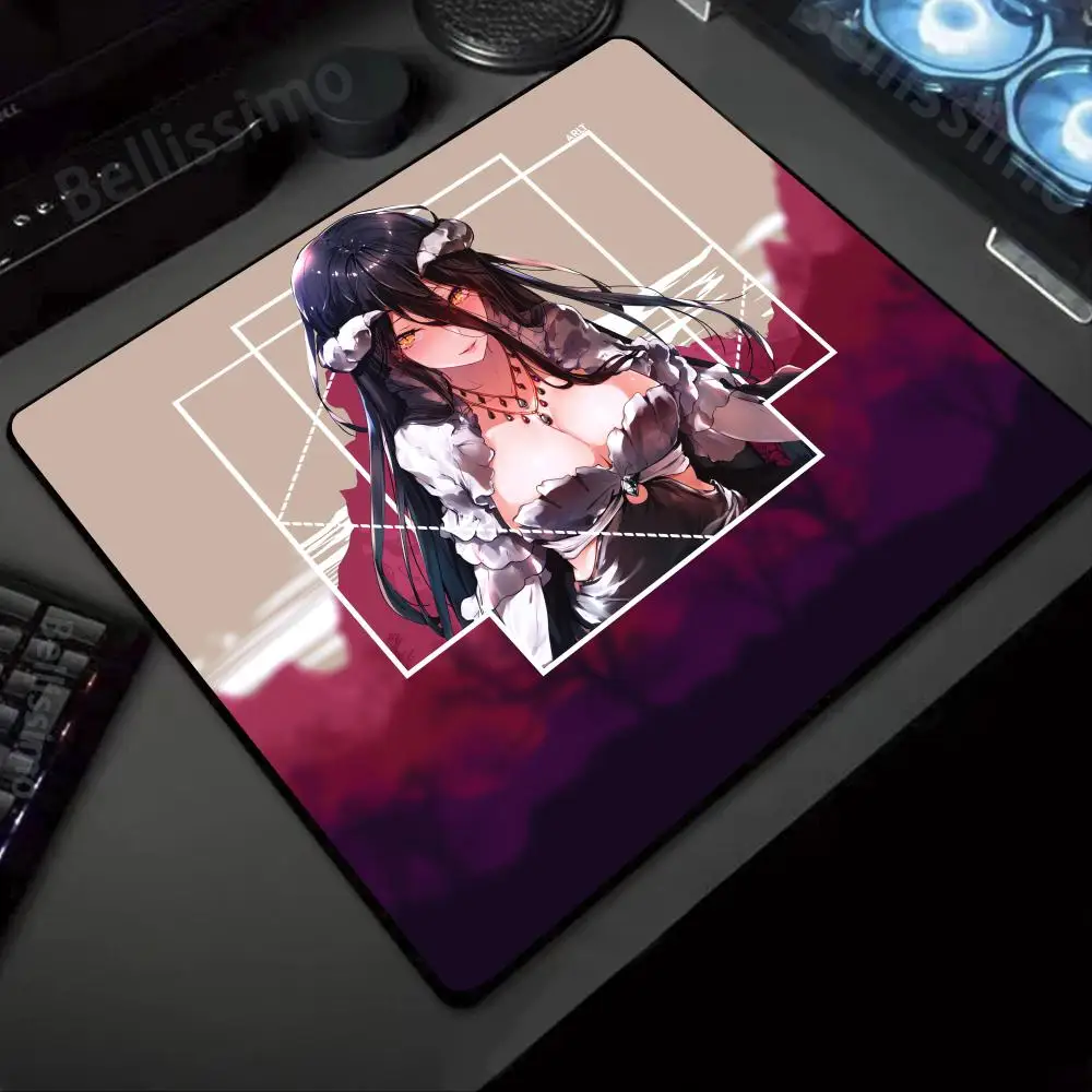 Sexy Big Tits Girl OVERLORD Small Mouse Pad Laptop Gaming Mouse Pad 45x40 Desktop Keyboard Anime Mousepad Gaming Accessories Mat