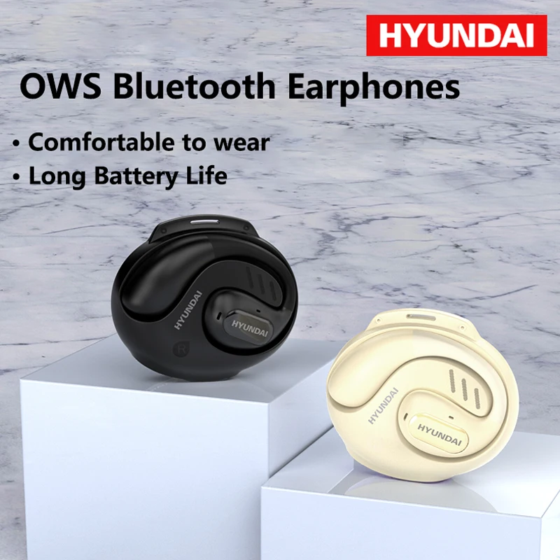 Choice HYUNDAI HY-T27 OWS Bluetooth Headphone Noise Reduction HD Call Wireless Earphone HiFi Music Sport Low Latency Game Earbud