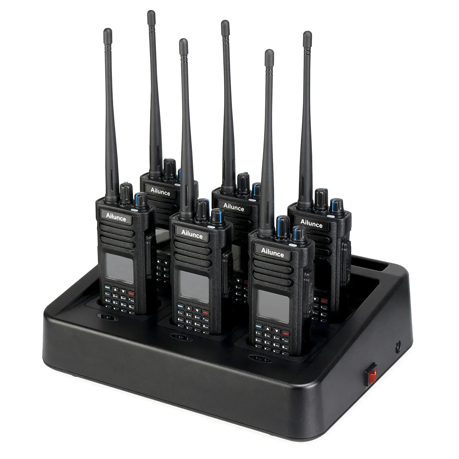 NEW 6Pack professional radio set Ailunce HD1 with rapid charger Dual Band DMR Amateur Digital IP67 Waterproof GPS Two Way Radio view 3