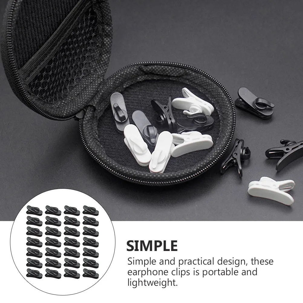 100Pcs Earphone Wire Organizers Portable Plastic Rotating Clamps Headphone Cable Holder Multipurpose Cable Clips for Desk