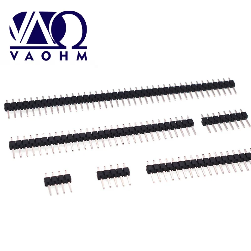 40PCS Pin Header 2.54mm Single Row Straight 2P 3P 4P 5P 6P Length 11.5mm 13mm