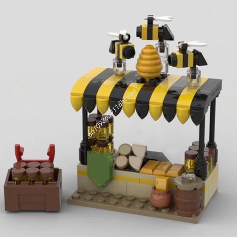 

151pcs MOC Honey Stand City Building Blocks Christmas Creative DIY Project Perfect for Holiday Gift Giving Education Bir Gift