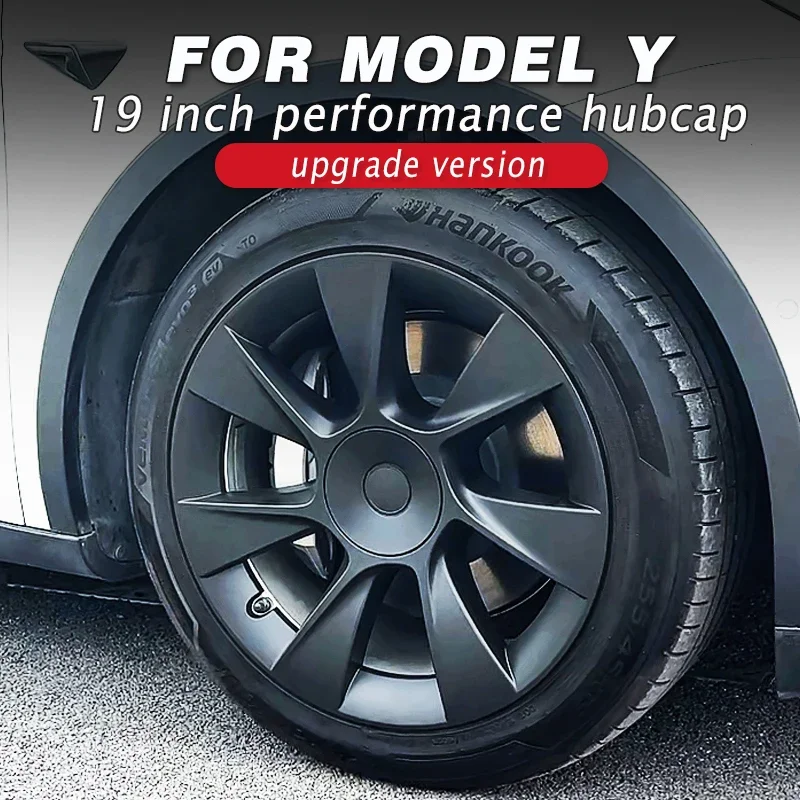 4PCS Hub Cap Performance Replacement Wheel Cap Automobile Full Rim Cover Accessories for Tesla Model y 2018-2023 Hubcap 19 Inch