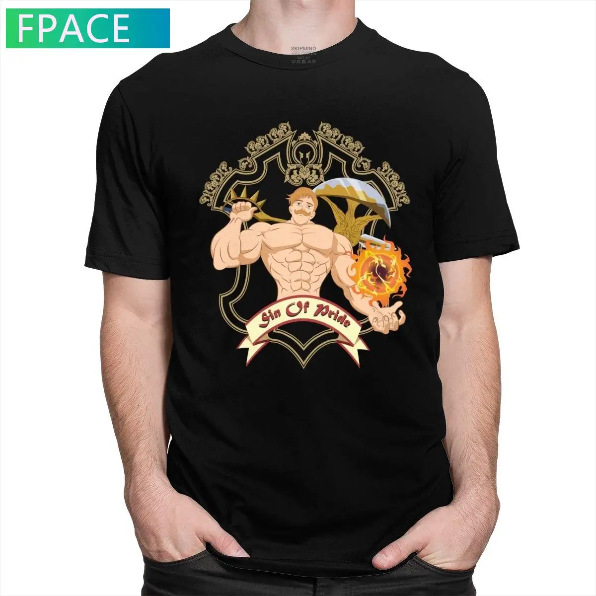 Seven Deadly Sins T Shirt Men Short-Sleeve Manga Nanatsu No Taizai Tshirt Japanese Anime Escanor T-shirt Cotton Tee Merchandise