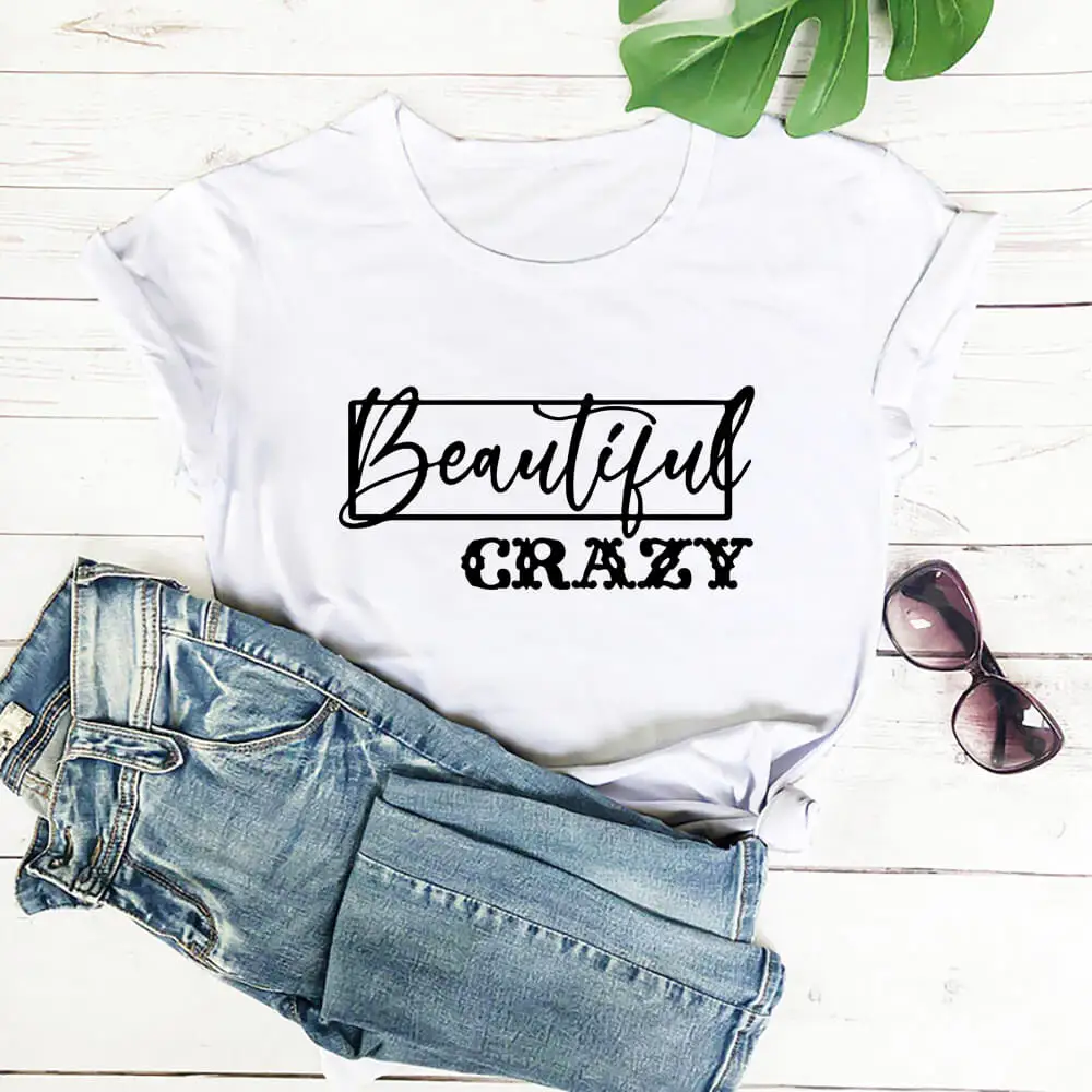 Beautiful Crazy Print Women Tshirt Women\'s Funny Summer Casual Short Sleeve Top Girls Weekend Shirt Holiday Tee