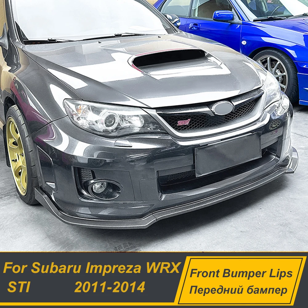 

For Subaru Impreza WRX STI 2011-2014 Front Bumper Splitter Lip Chin Deflector 3Pcs/Set BodyKits Upgrade Tuning Accessories Parts