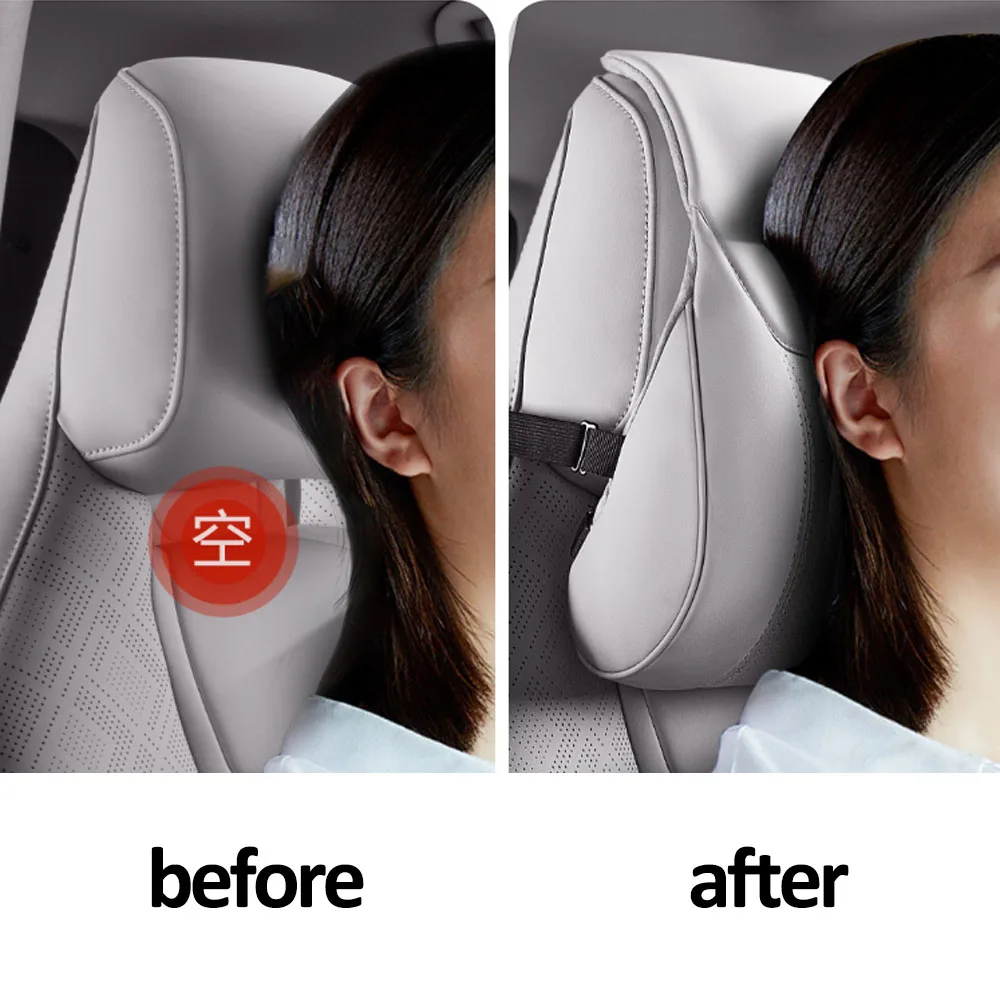 ل BYD Atto 2 Yuan UP 2024 2025 مسند الرأس كرسي داعم للفقرات القطنية منتجات تعديل السيارة وسادة حماية الرقبة الجلدية وسادة قطني
