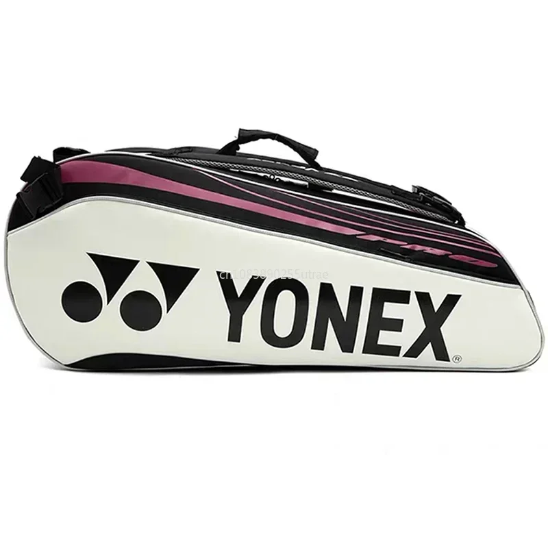 Yonex genuíno saco de badminton de alta qualidade saco de raquete de tênis yy portátil grande capacidade mochila de tênis do plutônio comporta até 6 raquetes