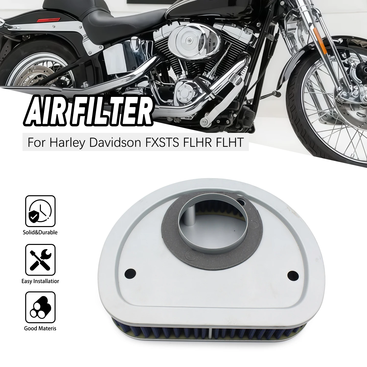 Air Filter Element Motorcycle Accessories For Harley Dyna Convertible Electra Glide Classic FLHTC Softail Road Wide FXDWG HD1396