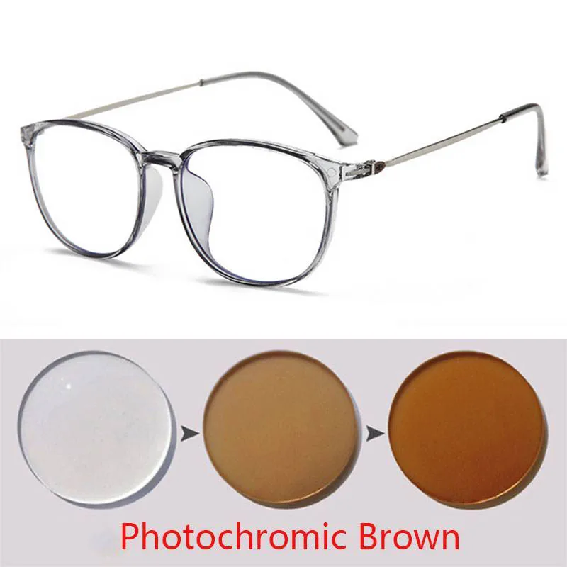 Anti-UV Cat Eyes Optical Glasses Myopia Lens For Women Men Sun Photochromism Eyeglasses Degree Oculo -0.5 -1.0 -2.0 To -6.0