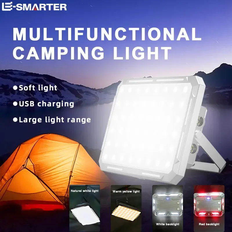 Portable LED Camping Tent Light Rechargeable Searchlight High Power Outdoor Emergency Lighting Waterproof Hanging Night Lamp