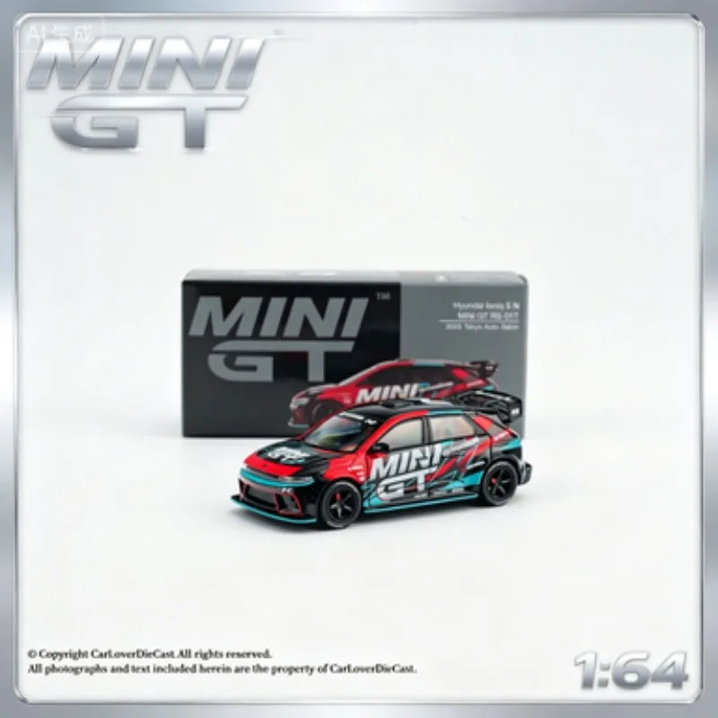 

MINIGT1:64 Hyundai Ioniq 5N MINI GT RS-01T, die-cast alloy model car, gift for boys, high-end static collection piece for adults