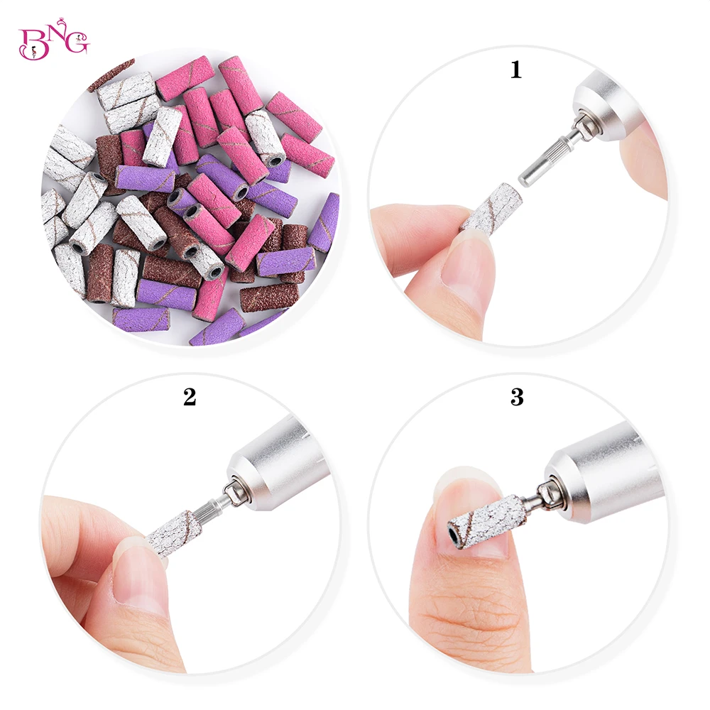 3mm Professional Small Nail Sanding Bands for Nail Drill Nail File for Acrylic Nails Gel Manicures and Pedicure Accessories