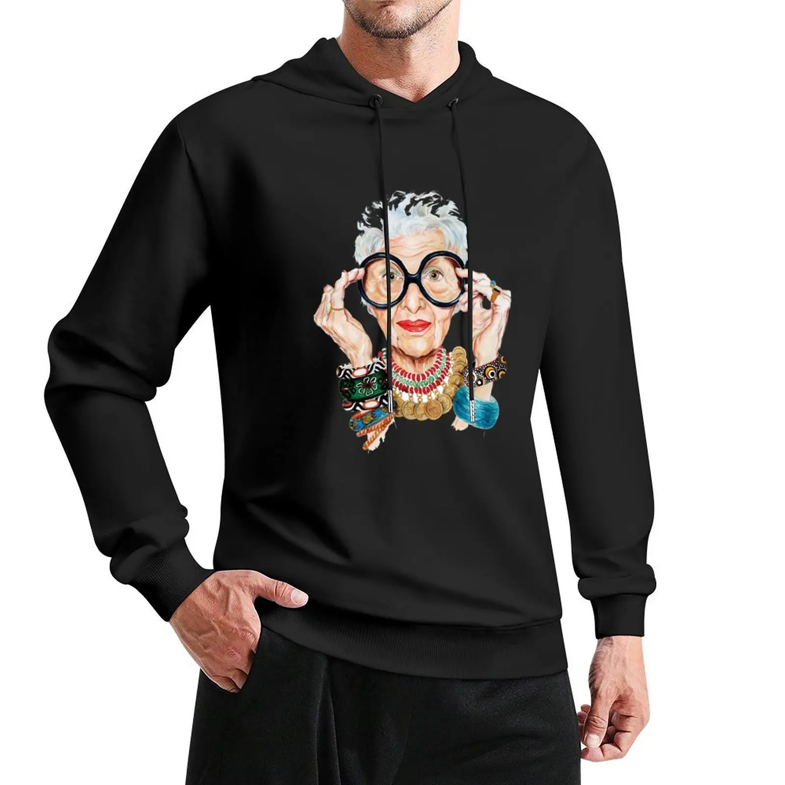 

Iris Apfel Pullover Hoodie men's autumn clothes mens clothes hoodies for men