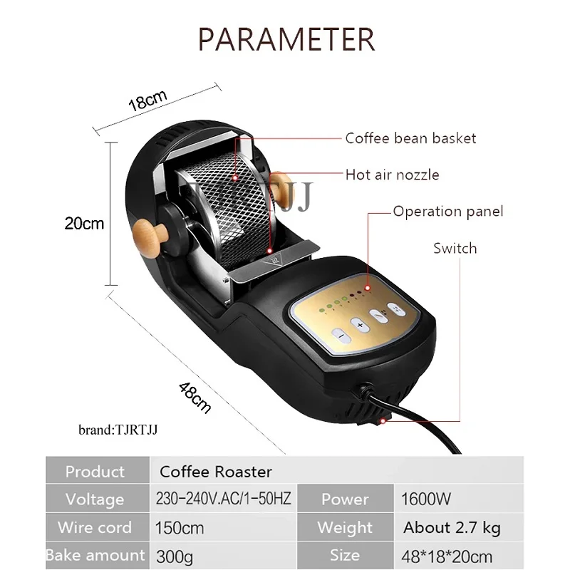 Small Portable Coffee Roaster Machine Coffee Bean Test Electric Roasting Roaster From China