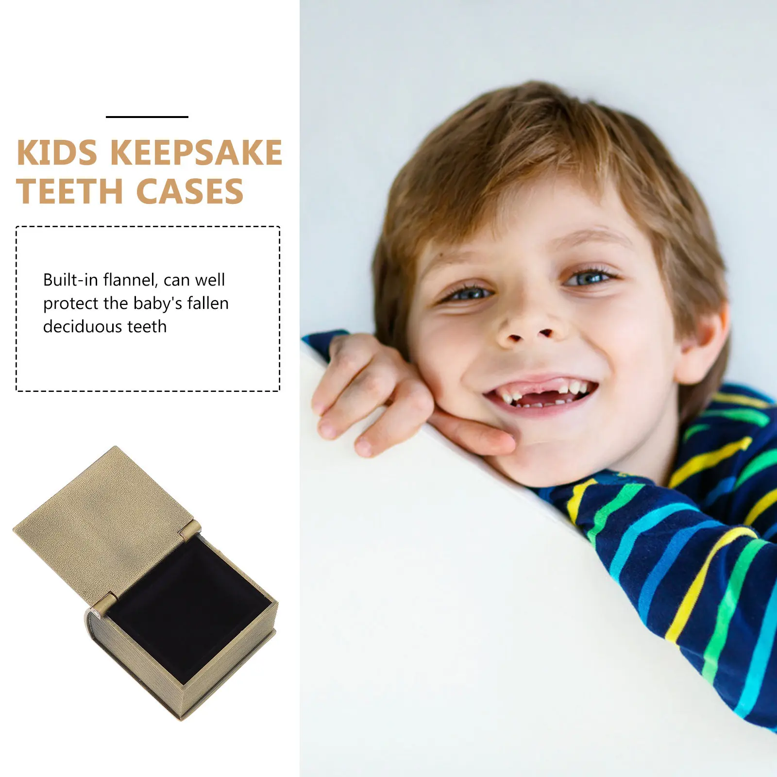 

Набор из 2 шт. винтажных шкатулок для молочных зубов, контейнер для хранения зубов, сундук с сокровищами для детей, подарок