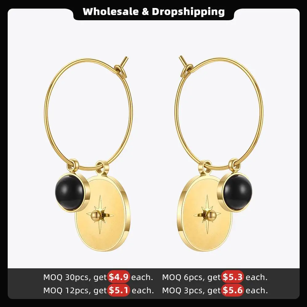 ENFASHION Acrylic Star Earrings For Women Pendientes Mujer Gold Color Drop Earring Charms Stainless Steel Fashion Jewelry E1259