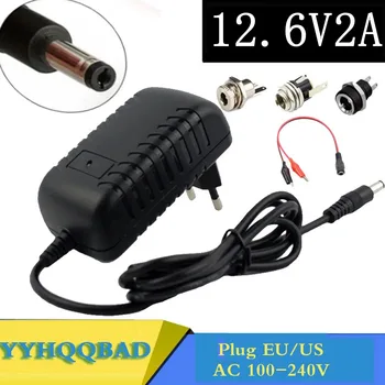 12.6V 2A 18650 แบตเตอรี่ลิเธียมสําหรับ 12V 3Series Li-Ion แบตเตอรี่ Polymer Smart Charger 18650 แบตเตอรี่ 5.5 มม.x 2.1 มม.DC