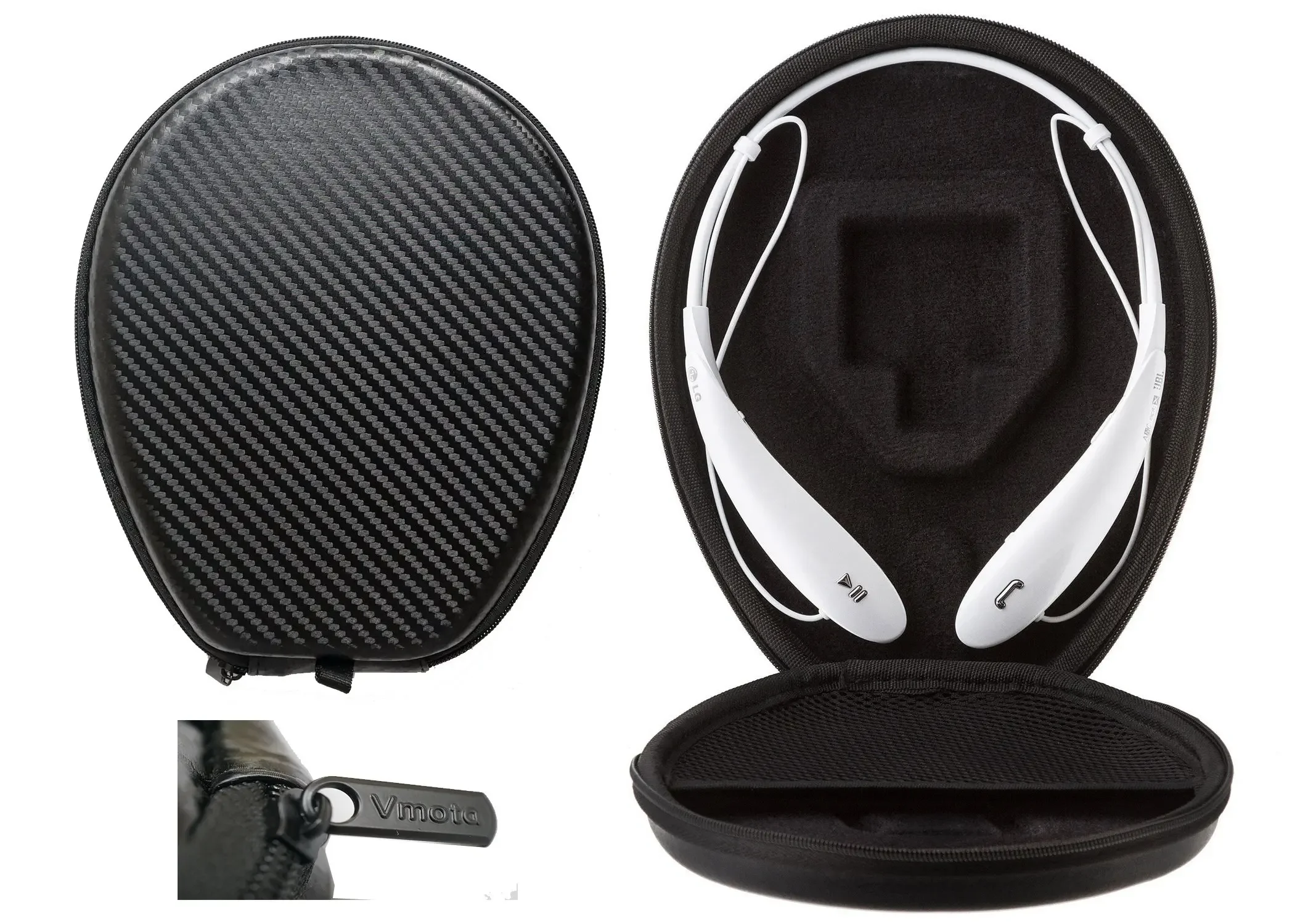 PXF Headphone Carry case (Size:180x150x30mm) Box for LG Tone Case HBS 730/750 / 760/770 / 810/900 / 910 - Hard Shell Headset