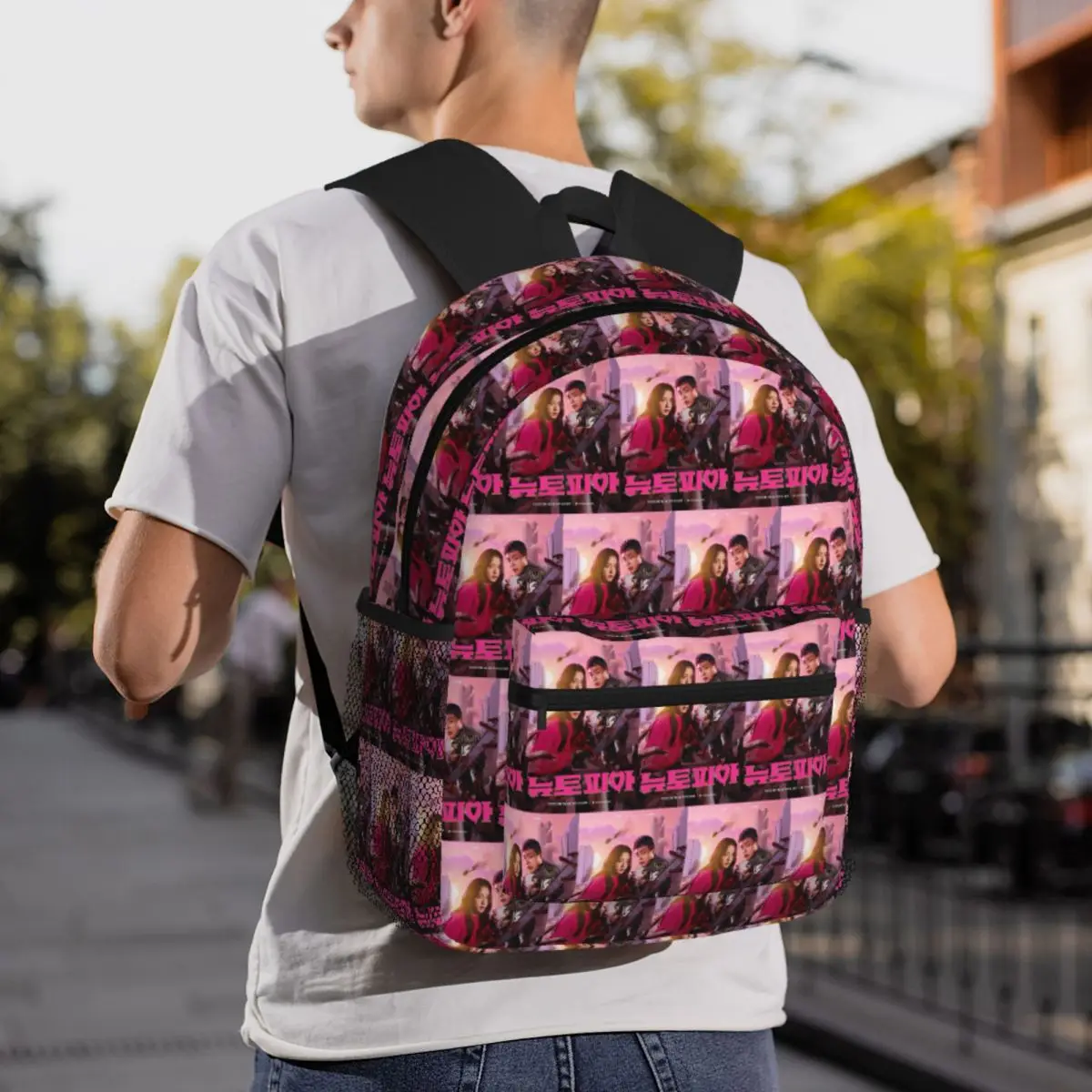 

Korean Zombie Series Student Backpack School Bag Hiking Travel Daypack for Men Women Fashion Bookbag Shoulder Bags