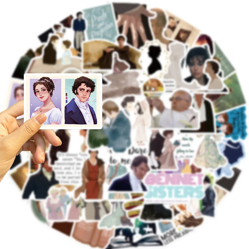 10/30/50PCS TV Show Pride and Prejudice Stickers Cartoon Simple Style Graffiti Decoration Decals Toy DIY Fridge Laptop Notebook