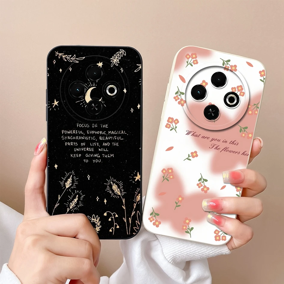 Cases For Tecno Spark 30C kl5, kl5n Funny Graceful Pattern Liquid Silicone  Screen Protector Covers For Tecno Spark30C 4G Fundas