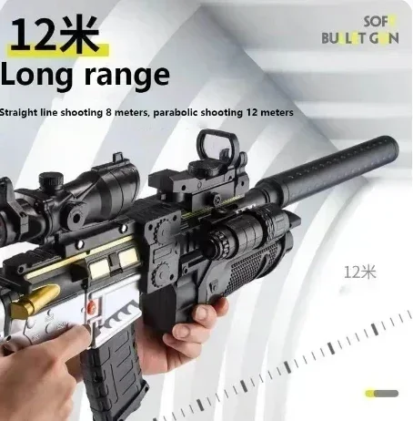 Elektryczny pistolet zabawkowy M416 Automatyczny pistolet żelowy Bullet Blaster Zabawki dla dzieci Gra na świeżym powietrzu AirSoft Sniper Rifle Splatter Gun Broń dla chłopca