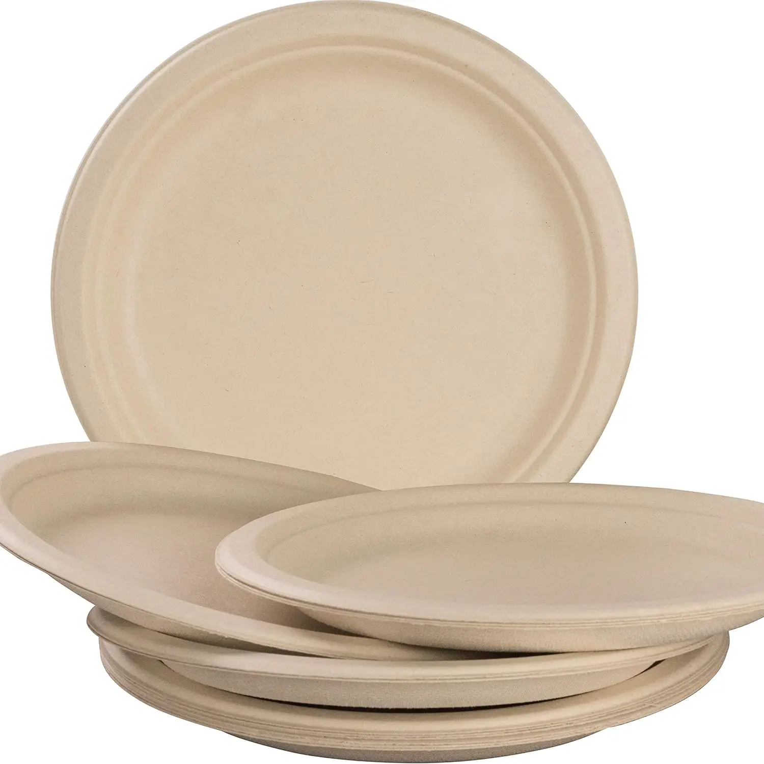 Pro-Grade Biodegradable 10 Inch Plates. Bulk 200 Pk Great for Lunch, Dinner Parties and Potlucks. Disposable Compostable