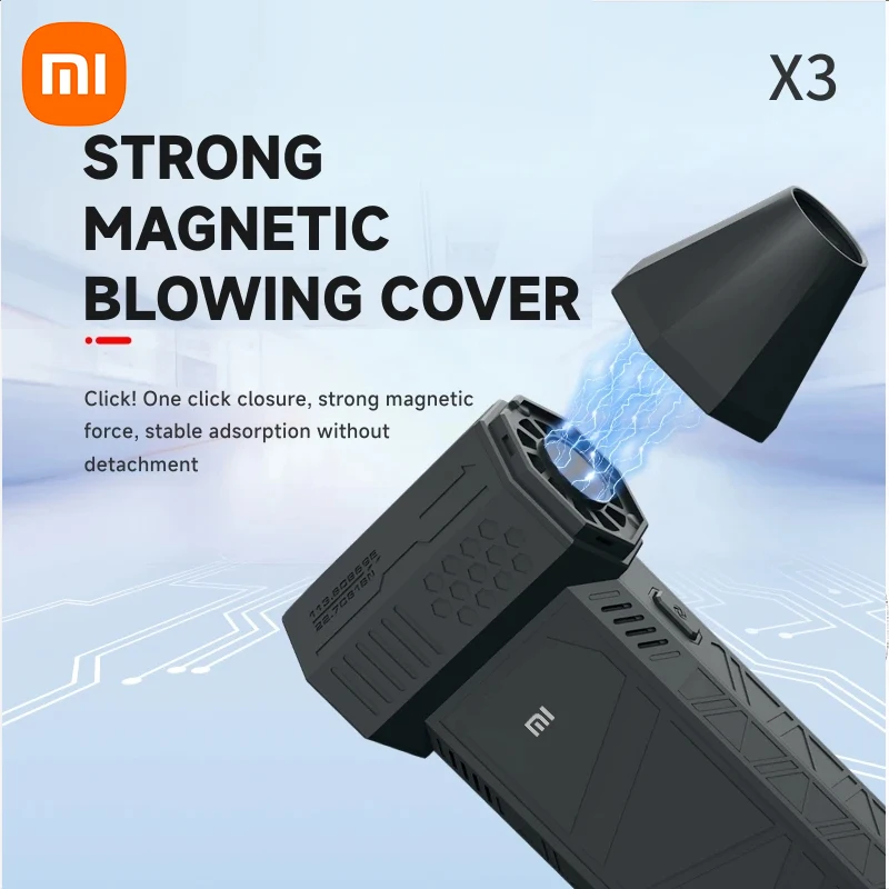 Xiaomi X3 Violent Blower Mini Turbo Jet Fan Handheld 3nd Generation Brushless Motor 198,000 RPM Wind Speed 52m/s Duct Fans 2024