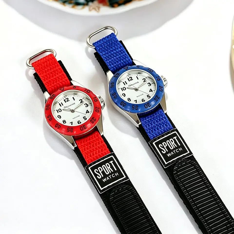 2026 Canvas Velcro Children's Watch Primary School Boys and Girls Sports Watch