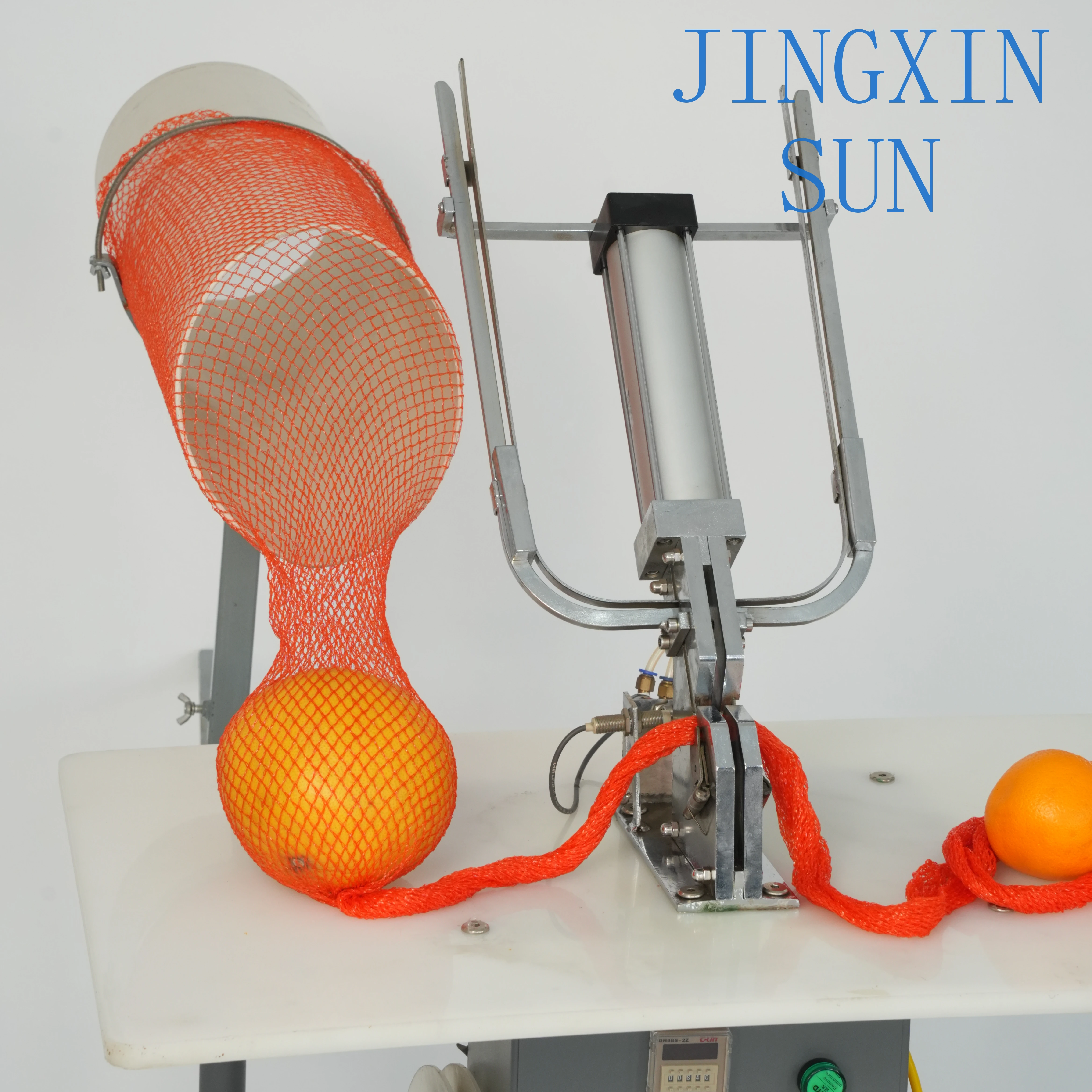 Dual Pneumatic Sealing Machine for Potato Vegetable Food Packing Paper Packing Clipper for Commercial Use Industrial
