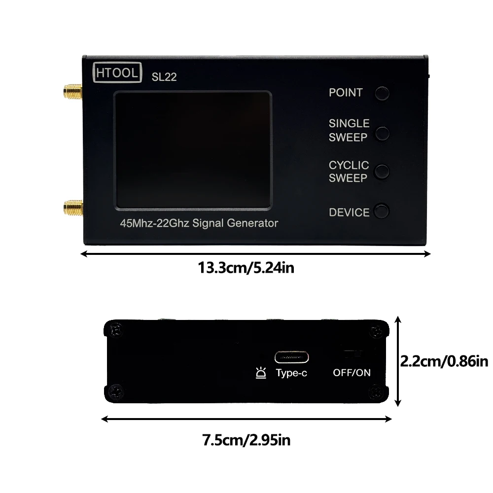 HTOOL LMX2820 SL22 RF Signal Source 45MHz-22GHz Swept High Frequency Low Frequency Sine Wave Signal Generator Джерело с