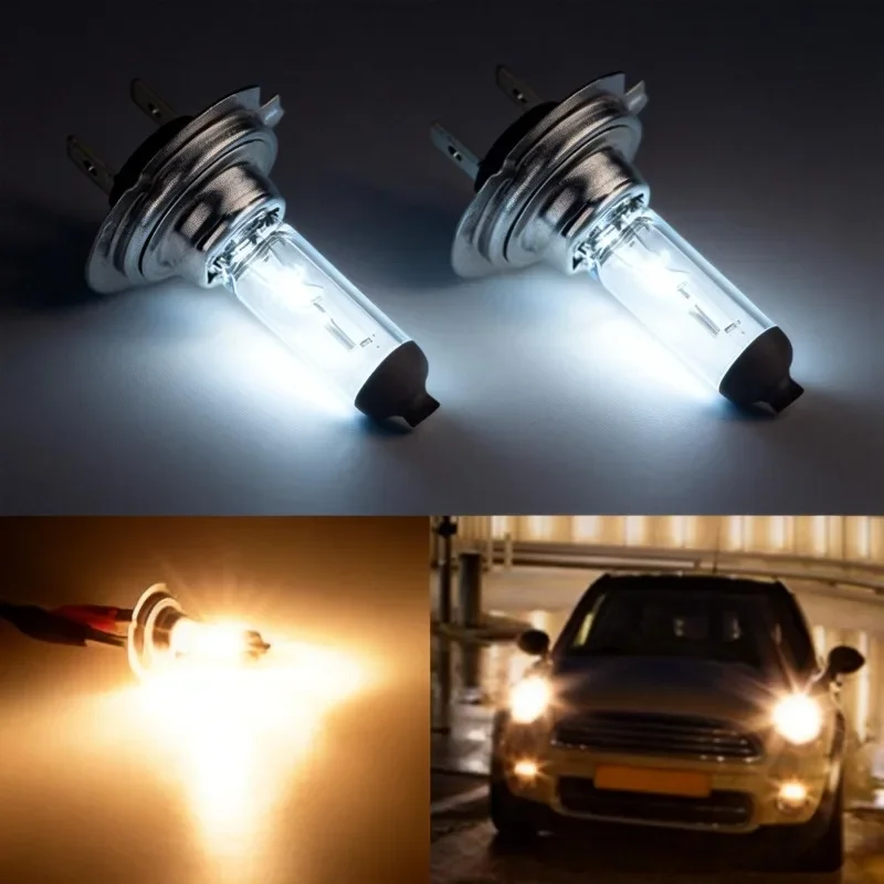 

1/2Pcs Car H7 Xenon Headlight 55W Halogen White Light Lamp 12V Bulbs Auto Accessories Bulbs Replacement Exterior Automotive