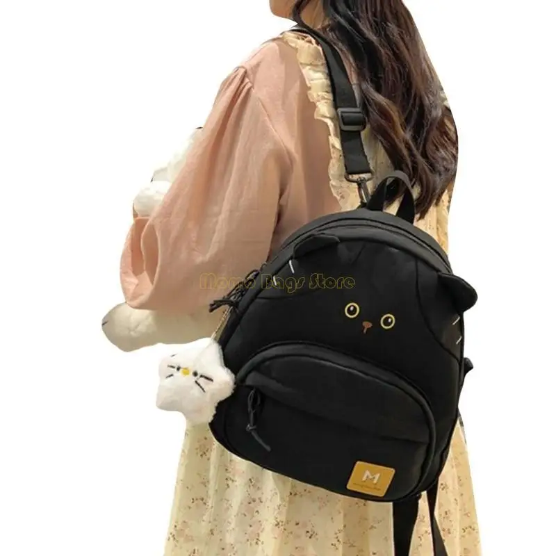 X90d japanischer Stil Rucksack für Mädchen Frauen Cartoon Cats Rucksack Reise -Rucksack