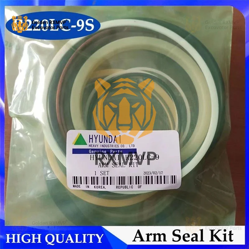 For Hyundai  R220LC-9S Arm Cylinder Seal Kit  R220LC-9S Hydraulic Arm Oil Seal Repair Kit Excavator