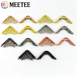 2/4/10Pcs Accessories for Handbags Corner Protector Clip Buckle Book Edge End Lock Decoration Metal Buckles Cover Corners Clasp
