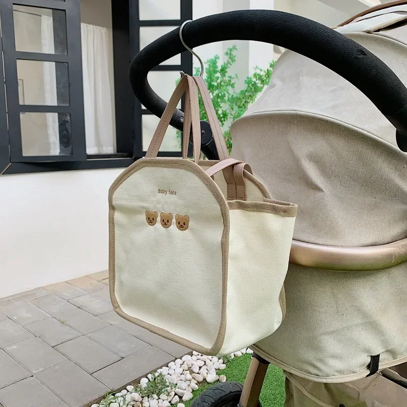 Canvas Mommy Shoulder Bags Baby Nappy Bags for Newborn Diaper Organizer Pouch Babies Accessories Stroller Tote Bags Mom Handbags