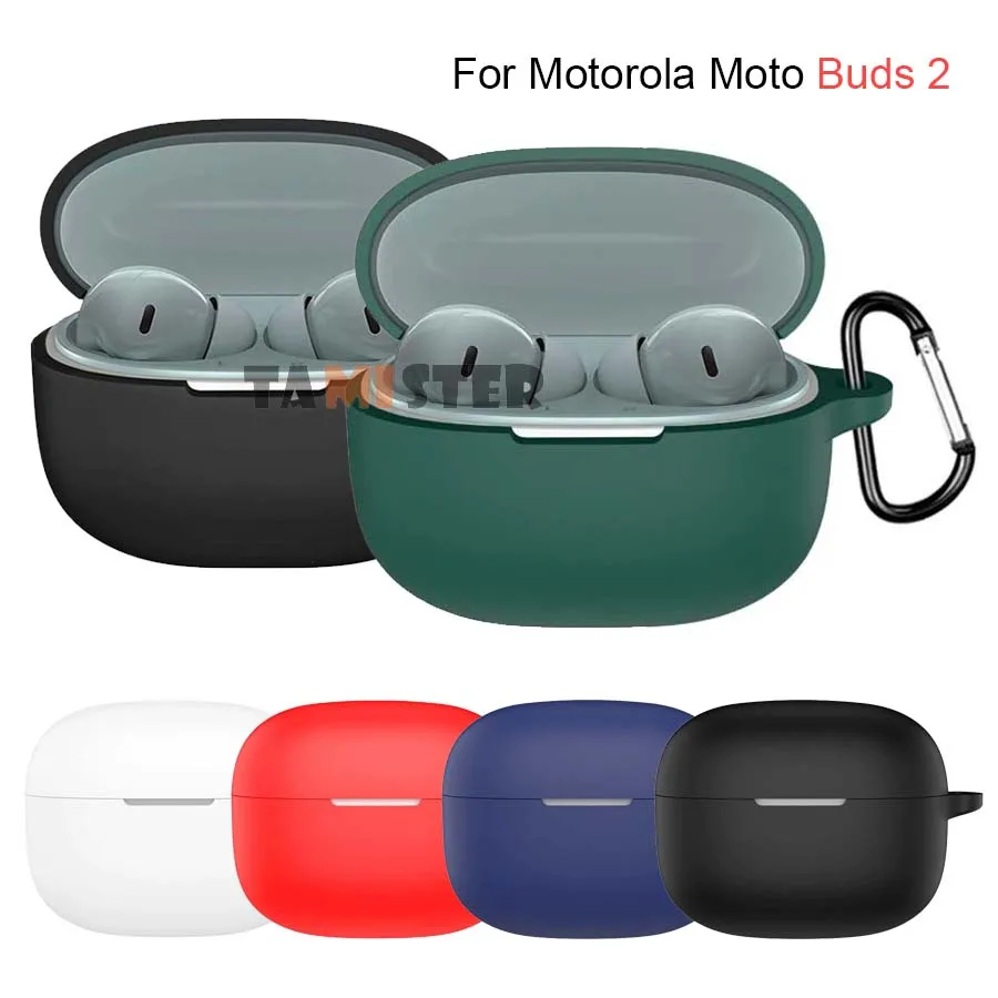For Motorola Moto Buds 2 Case Cover Silicone Protective Sleeve For Moto Buds 2 Bluetooth Wireless Earphone Protector Accessories