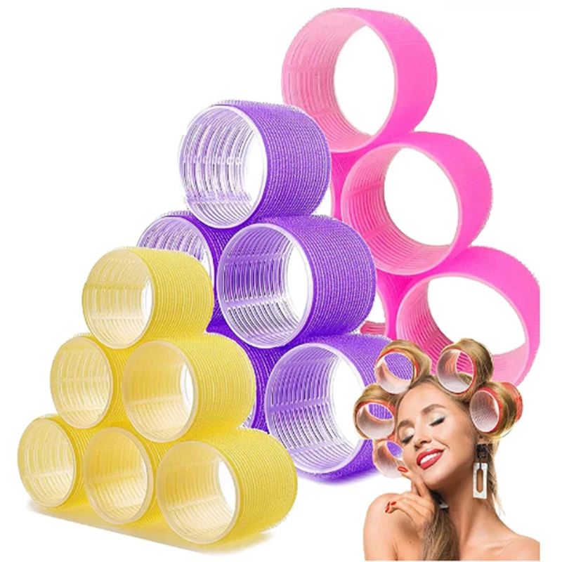 Self Grip Hair Roller Heat Free Hair Roller Fluffy Salon Hair Roller Hair Bangs Hair Roller Self Adhesive DIY Curling Tools