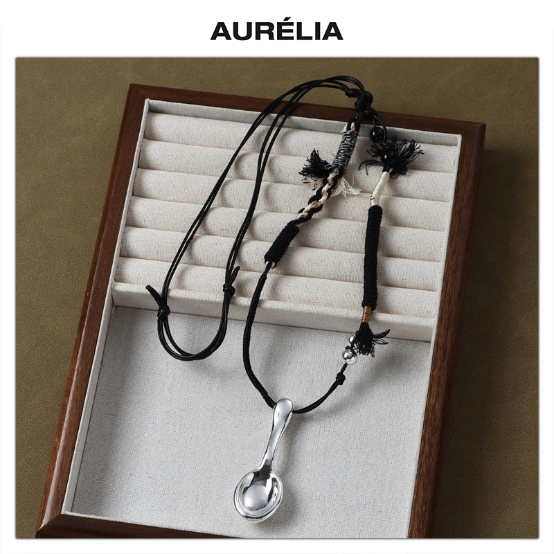 

Europe America Braided Rope Copper Silver Plating Necklace Women Unique Design Jewelry Trend