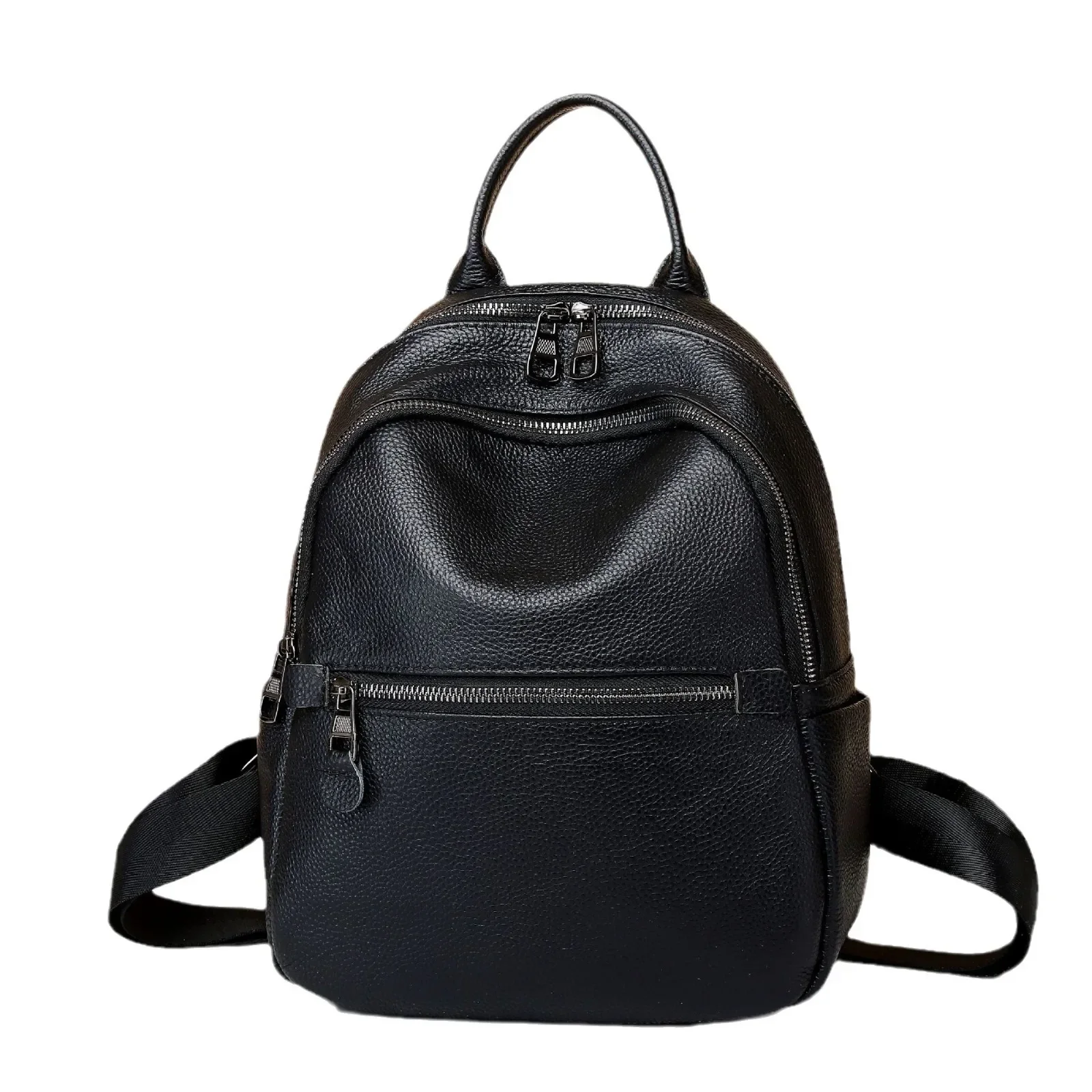 2027 New Fashion Genuine Leather Women Backpacks High Quality Female Real Natural Leather Ladies Girl Student Casual Backpack