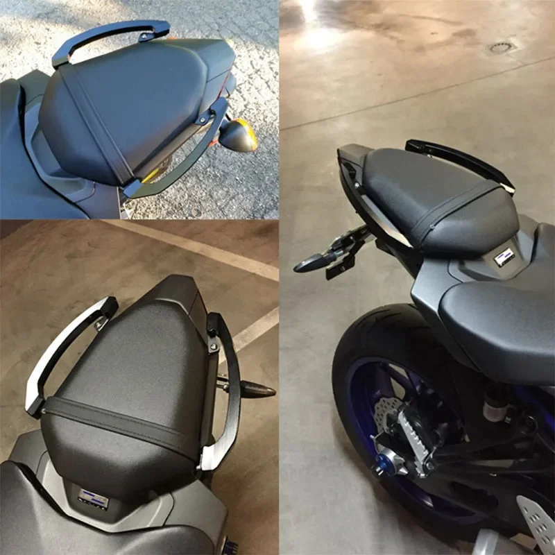 Motorcycle Tail Rear Seat Passenger Pillion Handle Grab Bars Armrest for Yamaha MT07 FZ07 2013 2014 2015 2016 2017 13-17