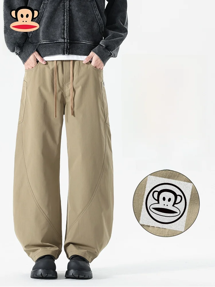 

Мужские повседневные брюки Paul Frank American Style с широкими штанинами, в стиле пэчворк, деконструированные, свободного кроя, универсальные, весенние